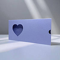 Коробка-футляр для шоколаду з вікном "Серце" (160х80х15мм.) бузкова