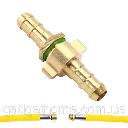 ТОП! Штуцер М14x1.5 сполучний фітинг під шланг 8мм, ялинка, латунь - (gHome), фото 1