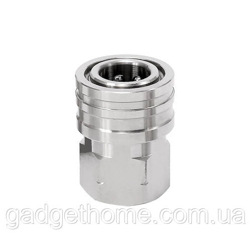 ТОП! Фітинг БРС гідравлічний 1/4, ущільнювач STD, для мийок високого тиску, нержавійка - (gHome), фото 1