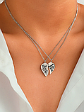 Парні кулони Best Friends підвіски для кращих друзів найкращі подруги у вигляді половинок серця, фото 2