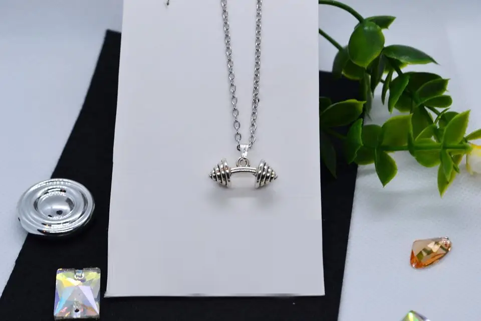 Підвіска кулон Штанга 3D гантель для спортсменів атлетів, фото 1