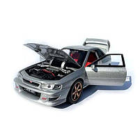 Машинка Subaru Impreza WRX STI сіра субару 1:32 світло звук інерція відч двері баг капот 13,5*5*4,5см (TK-30718), фото 4