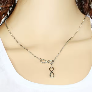 Підвіска кулон подвійна нескінченність знак нескінченності Амулет талісман, фото 1