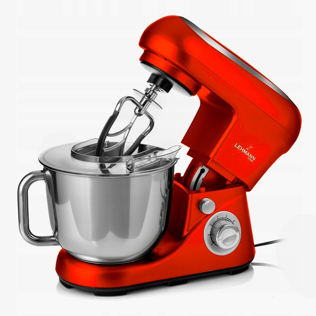 Кухонний комбайн міксер кухонний із чашею  5 л  планетарний тістоміс Lehmann Chervil RED 2200W, фото 1