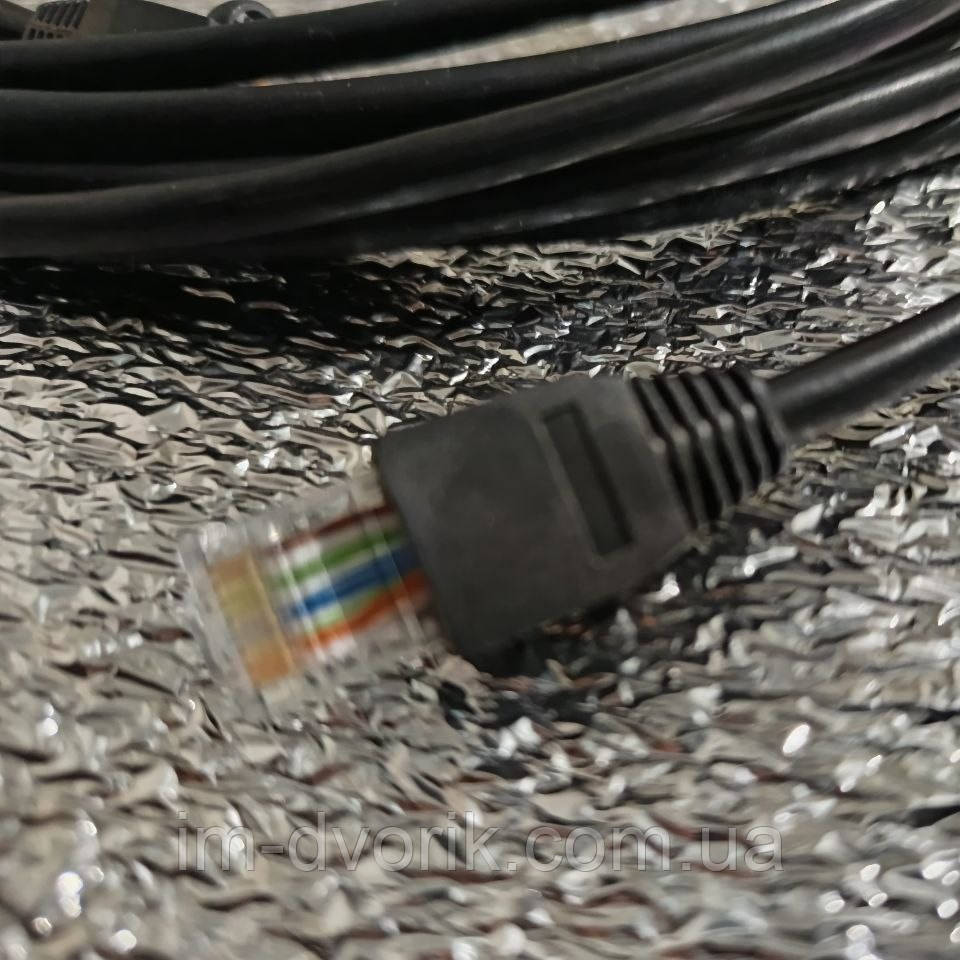 Патч-корд RJ45 5м U/UTP CAT5e Чорний (Мережевий Кабель LAN), фото 1