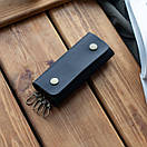 Ключниця Vets Dark Blue з натуральної шкіри для ключів синя, фото 2