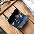Ключниця Vets Dark Blue з натуральної шкіри для ключів синя, фото 4