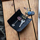 Ключниця Vets Dark Blue з натуральної шкіри для ключів синя, фото 5