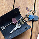 Ключниця Vets Dark Blue з натуральної шкіри для ключів синя, фото 6