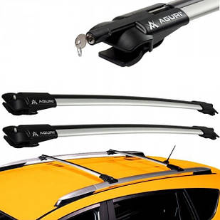 Поперечини Renault Duster (2010 - 2014) Aguri V1. На стандартні рейлінги. Сірі