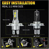 H4 LED лампи AILEO Canbus білі 6500K 85W 18000 Lm для автомобільних фар, фото 4