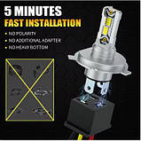 H4 LED лампи AILEO Canbus білі 6500K 85W 18000 Lm для автомобільних фар, фото 5