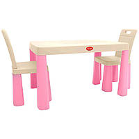 Ігровий набір "Cтіл та 2 стільці", стіл - 48х82х56 см; стілець 30х30х60 см; коробка - 58х15х83 см, Doloni