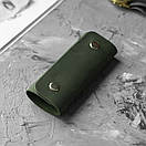 Ключниця Vets Green з натуральної шкіри для ключів зелена, фото 4