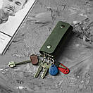 Ключниця Vets Green з натуральної шкіри для ключів зелена, фото 3