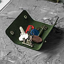 Ключниця Vets Green з натуральної шкіри для ключів зелена, фото 10