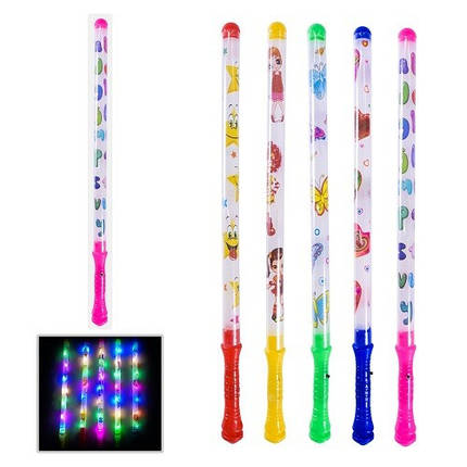 Паличка зі світлом 48 см C28420 5 мікс у пакеті 5*2.5*50 см, фото 1