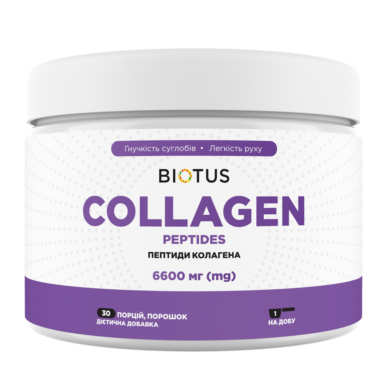 Пептиди колагену, тип 1 та 3, CollagenPeptides, Biotus, 6600 мг, 198 г