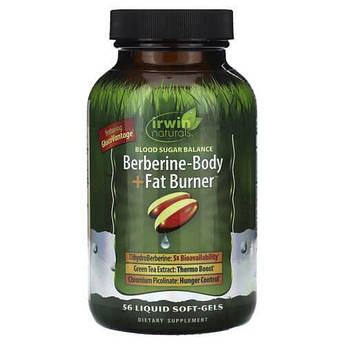 Irwin Naturals Berberine-Body + Fat Burner 56 рідких капсул