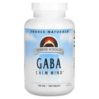 Source Naturals Serene Science® GABA 750 mg 180 таблеток