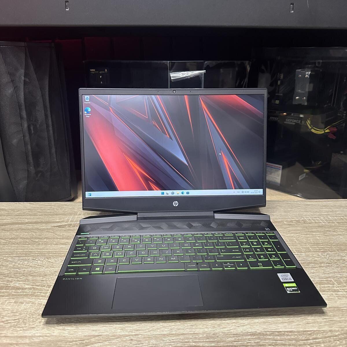 Б/в Ігровий ноутбук HP Pavilion Gaming 15 15.6" 1920x1080| i5-10300H| 8GB RAM| 512GB SSD| GTX 1660 Ti 6GB