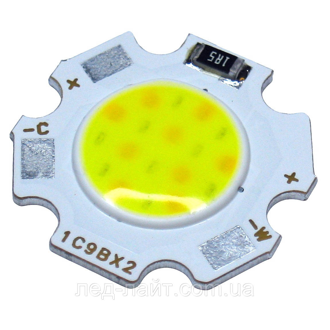 Потужний світлодіод COB 5V 6W 20мм CCT, фото 1