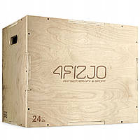 Бокс пліометричний 4FIZJO 3 в 1 75 x 60 x 50 см дерев'яний (P-5907739317469)