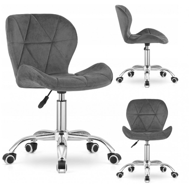 Офісне крісло ергономічне Bonro PRO-531 | сіре | газліфт, хромована база, на колесах