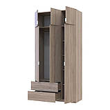 Шафа для одягу Doros Лукас Дуб Сонома 3ДСП 120х50х240 DRS-011651 (80737799), фото 3