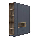 Шафа для одягу з нішою та етажеркою Doros Дейл Графіт/Дуб Евок 3 ДСП 178х52х220 DRS-011725 (44900337), фото 10