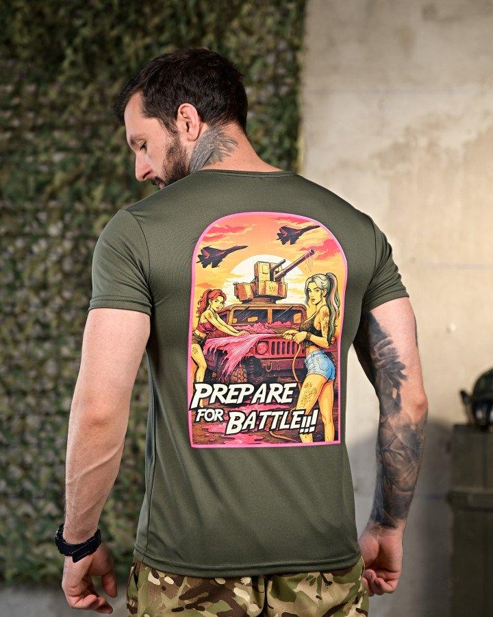 Тактична футболка для відведення поту battle oliva ПП4650, фото 1