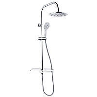 Колона PERLA SPLASH з поличкою без Змішувач PERLAа підключення через шланг хром \білий (PSF2001)