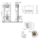 Комплект інсталяції Q-TAP Nest/Robin с унітазом Q-TAP кнопка біла 239825 QT13332381AW47505, фото 9