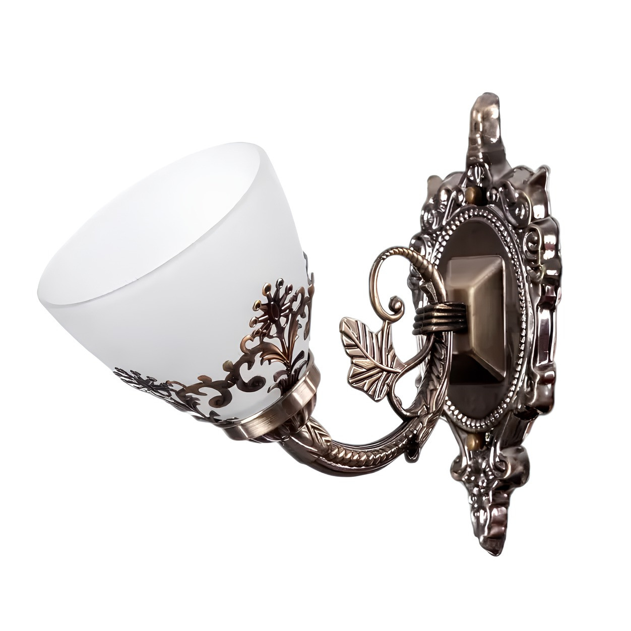 Бра настінне вінтажне з плафоном під лампу Е27 корпус бронза