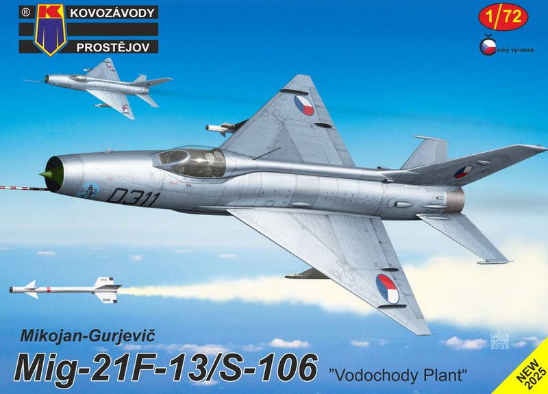 Пластикова модель 1/72 Kovozavody Prostejov 0502 совєцький винищувач Мікоян-Гурьєвіч МіГ-21Ф-13, фото 1