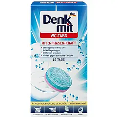 Таблетки в унітаз від нальоту Denk Mit WC tabs 16 шт