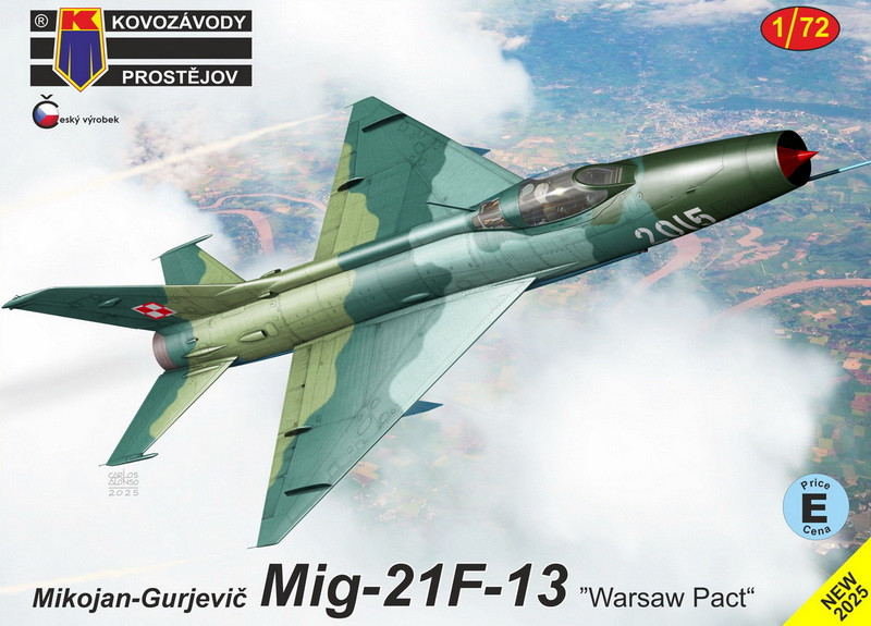 Пластикова модель 1/72 Kovozavody Prostejov 0503 совєцький винищувач Мікоян-Гурєвіч МіГ-21Ф-13 "Warsaw Pact", фото 1