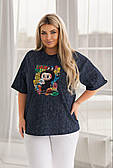 Бавовняна жіноча футболка тай-дай Labubu
