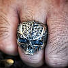 Срібляста чоловіча каблучка у вигляді черепа розмір 20 LuxAurum249, фото 2