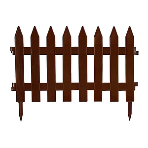 Декоративний парканчик Form-Plastic, 7 секцій, 3.2 м, коричневий (Польща)