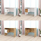 Письмовий стіл Юніор Корпус білий/Фасад Тахо, фото 8