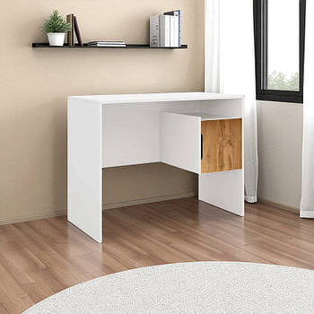 Письмовий стіл Юніор Корпус білий/Фасад Тахо