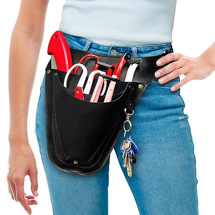 Пояс-чохол шкіряний G-Leather, 3 кишені, чорний (Україна), фото 3