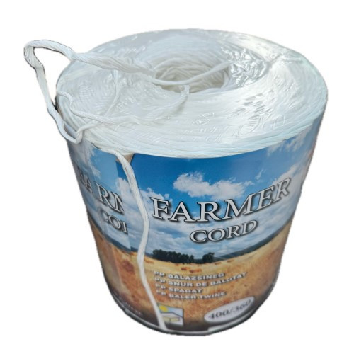 Шпагат нитка сіновязальний для сіна, соломи agrotex 350 (360/400) 5 кг білий для преспідбирача, фото 1