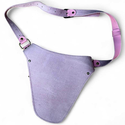 Пояс-чохол шкіряний G-Leather, 3 кишені, рожевий (Україна), фото 2