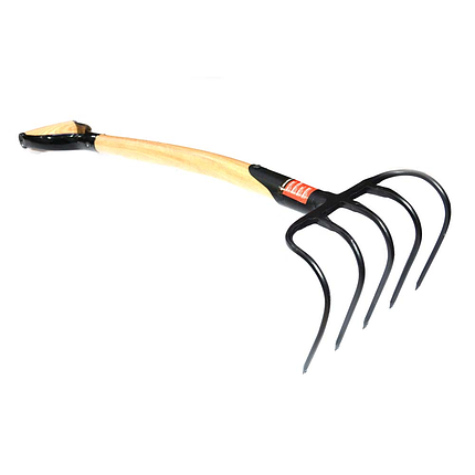 Вила з 5-ти загнутими зубами з держаком Bellota / Беллота 903-5.B AC75 (Іспанія), фото 1