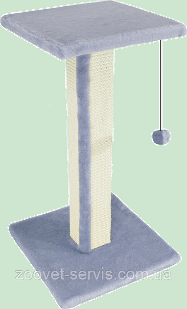 Дряпка для котів Lucky Pet Верховина будинок кігтеточка, сіра, 36х36х54 см