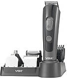 Машинка для стрижки VGR V-175 акумуляторна, тример з 5 насадками, потужність 10 Вт, фото 6