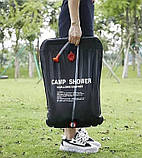 Літній душ Camp Shower переносний, об’єм 20 літрів, для туризму та відпочинку на природі, фото 7