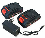 Акумуляторний тример-газонокосарка 48В на коліщатках, з насадками та 2 АКБ, фото 3